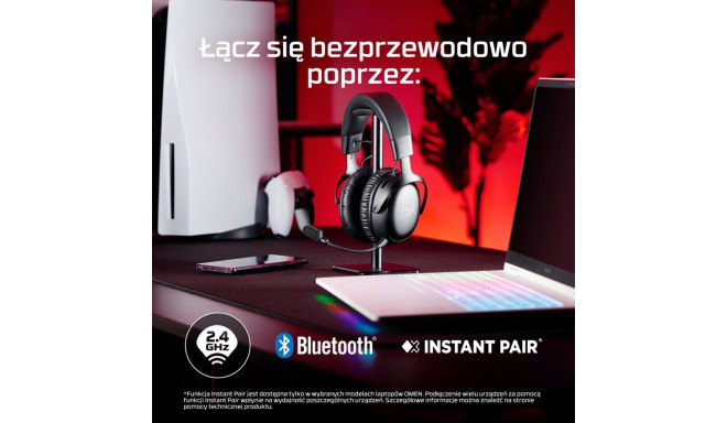 HyperX mänguri kõrvaklapid Cloud III S Wireless, must-punane