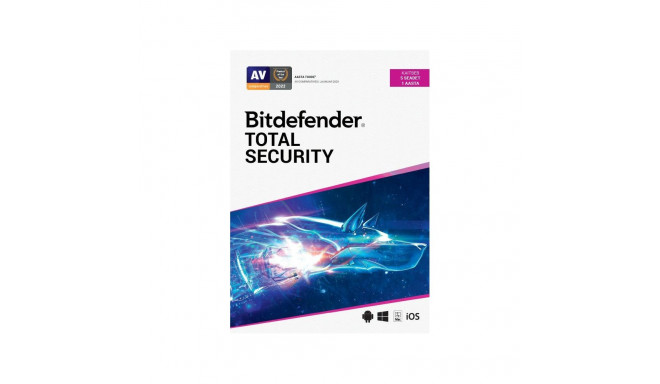 Tarkvara Bitdefender Total Security, 1 aasta, 5 seadet, KARP