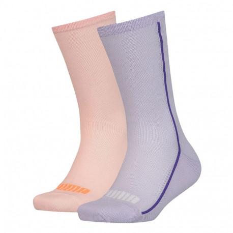 Puma laste sokid Mesh Sock 2 paari 907628 02, lilla ja virsikukarva