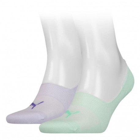 Skarpety Puma Footie 2 pary miętowe, fioletowe 906245 41