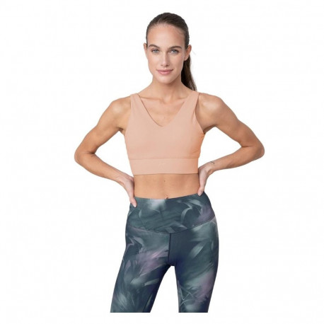 Stanik sportowy damski 4F pudrowy koral H4Z22 STAD017 65S