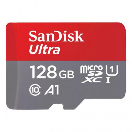 MicroSD Card - SanDisk Ultra 128GB UHS-I Class 10 Red/Grey