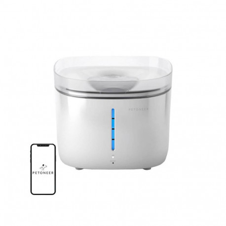 Pet Supplies - Petoneer Fresco Ultra Smart Water Fountain 2L UV Filtered White