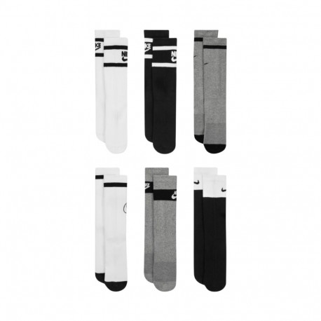 Skarpety Nike Everyday Cush Crew Youth 6PR białe, szare, czarne CK7302 901