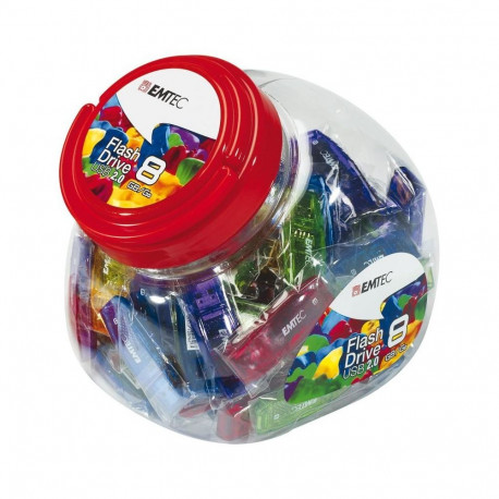 Emtec USB-mälupulk C410 Color Mix Candy Jar 2.0 32GB USB Type-A, mitmevärviline