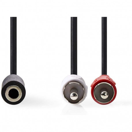 Audiokaabel Nedis 2 x RCA - 3.5mm (F) 0.2m