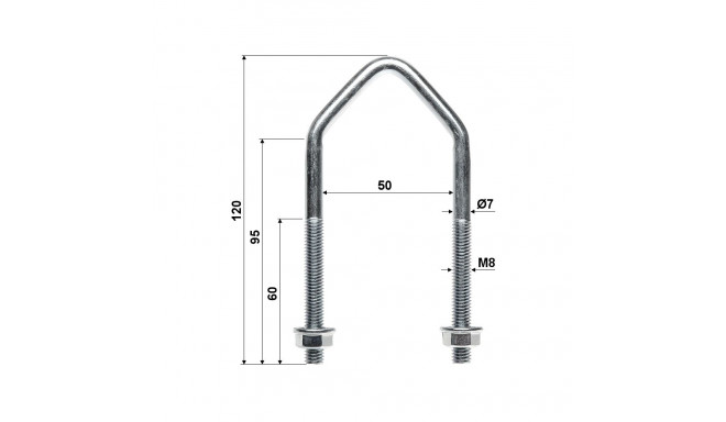 U-polt CYB-50/M8X120