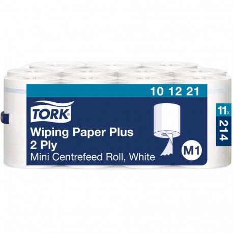 Rullkäterätt Tork M1 Plus valge  2-kihiline, 75m/rull (214 lehte),  keskväljatõmbega