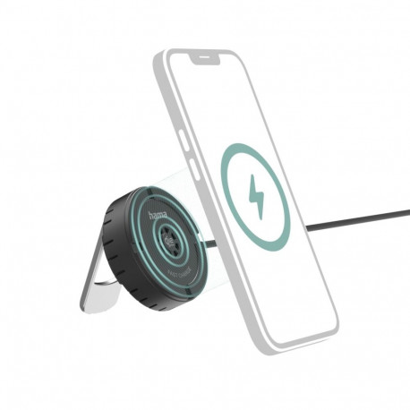 Juhtmevaba nutitelefoni laadija Hama Qi2 25W Wireless Fast Charge, kiirlaadija jahutusega must, MagS