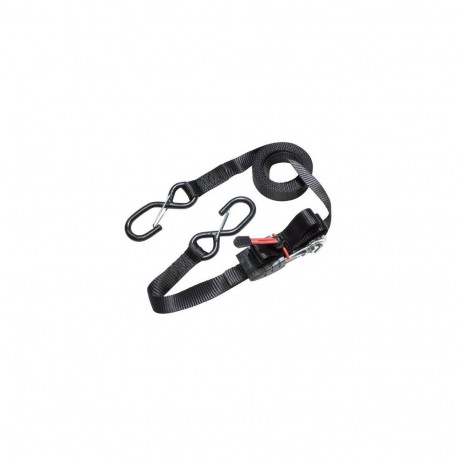 MASTER LOCK 4,25m x 25mm ratchet tie down with s-hooks; 2-pack; black