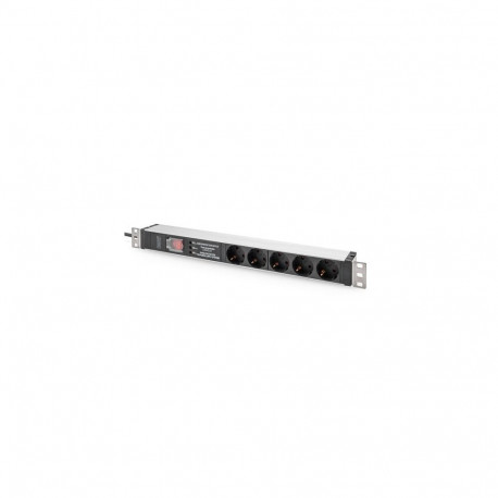Digitus Socket strip with aluminum profile and switch, surge protection, integrated line filter, 5-w