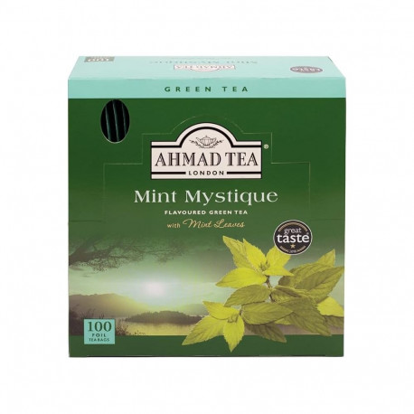 Ahmad roheline tee „Mint Mystique“, 100 fooliumümbrises teepakki