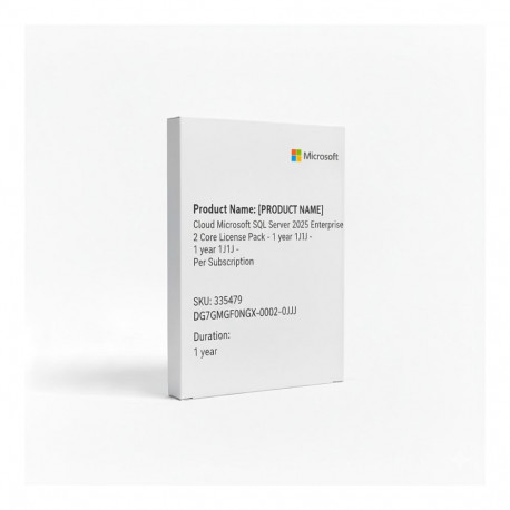 Cloud Microsoft SQL Server 2025 Enterprise - 2 tuuma litsentsipakett - 1 aasta 1J1J - tellimuspõhine