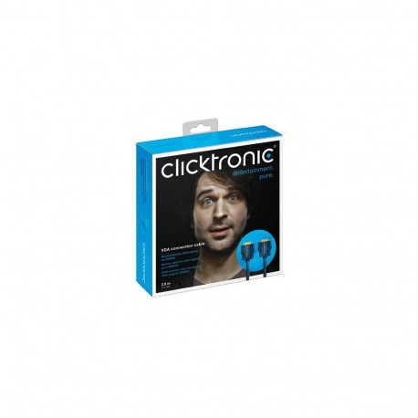 ClickTronic Monitor cable HQ OFC (Coax) SVGA MD15HD-MD15HD with ferrits, 7,5m