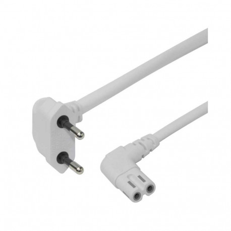 Deltaco Power cable CEE 7/16 - C7 angled 1.5m white