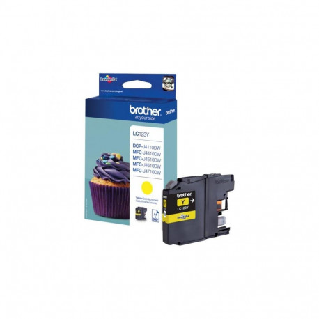 Ink Cartridge - Brother LC-123Y Original Ink For Inkjet Printers Yellow