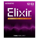 Acoustic Guitar String - Elixir 16052 Phosphor Bronze Light 12-53