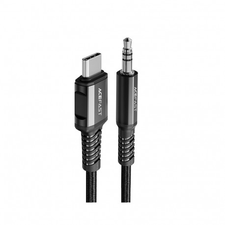 Acefast audio cable USB Type C - 3.5mm mini jack (male) 1.2m, AUX black (C1-08 black)