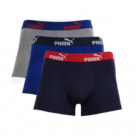 Bokserki męskie Puma Sodalite 3-pack granatowe, niebieskie, szare 100003547 3733/ 005 020