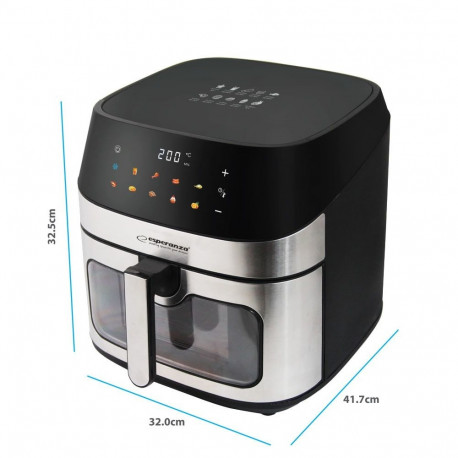 Esperanza EKA005 rasvavaba fritüür 8L, 1600W inox