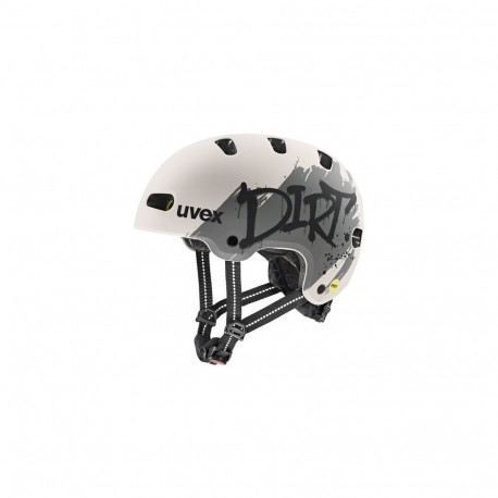 UVEX laste jalgrattakiiver Kid 4 Style MIPS, mustjas soe hall