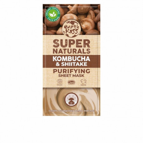EARTH KISS SUPER NATURALS kombucha & shitake sheet mask 16 ml