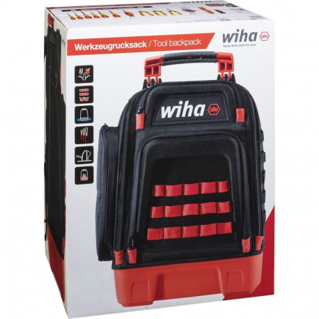 Werkzeugrucksack electric Set (schwarz/rot, 27-teilig, mit Rucksack)