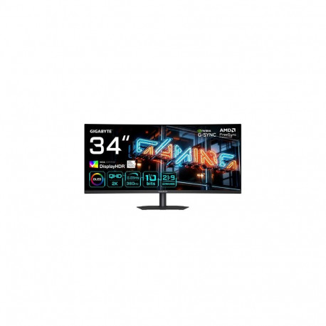 GIGABYTE MO34WQC36 34” WQHD Curved Gaming Monitor - 3440 x 1440, 360Hz, 0.03ms, KVM, 300 cd/m², Free