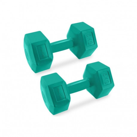 SET OF DUMBBELLS MONSTER 2X5KG GN N. PVC