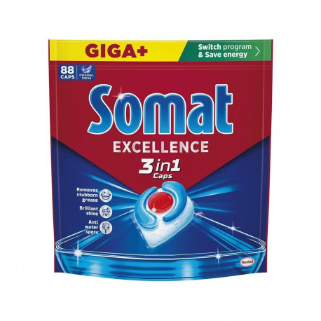 DISHWASHER CAPSULES SOMAT 3IN1 88 PCS