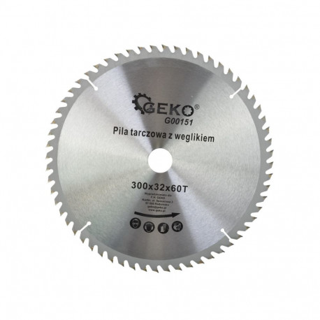 Geko Ringsaagiteras G00151, 300mm, 32mm, 60 hammast, volframi karbiidist hambad, kvaliteetne teras