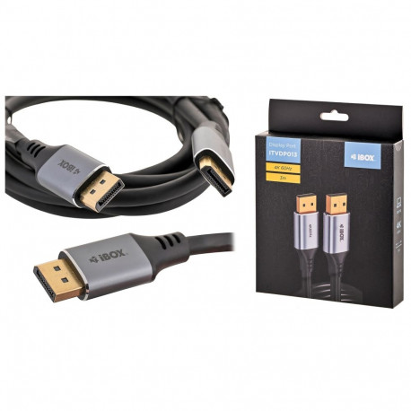 iBox ITVDP013 DisplayPort cable 4K 60Hz gold plug 3 m