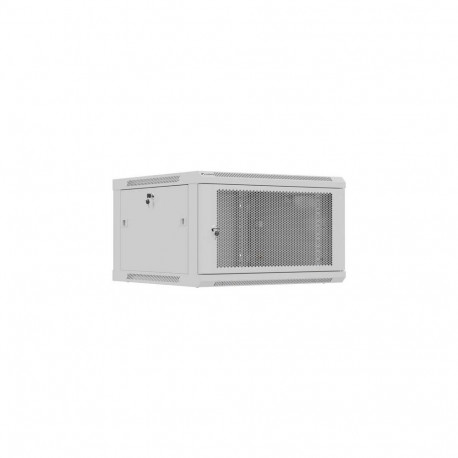 LANBERG seinale paigaldatav rackkapp 19" 6U 600X600 perforeeritud uks (tasapakk), hall