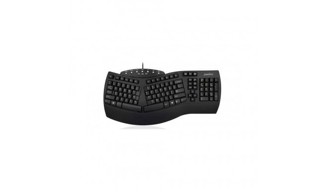 Perixx PERIBOARD-512 Classic Ergonomic Wired Keyboard, Black