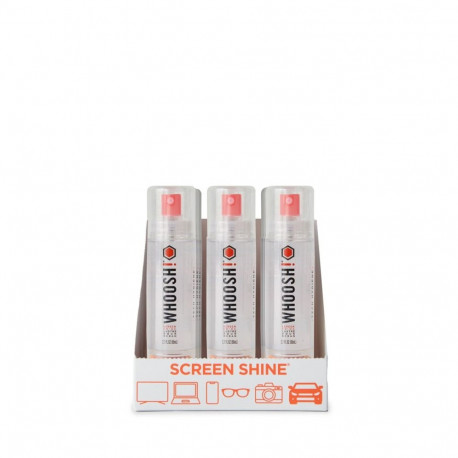 Whoosh Grab and GO - spray do czyszczenia ekranów 80ml + ściereczka z mikrofibry (9 sztuk w ekspozyt
