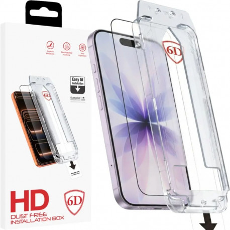 Fusion Dust-Free Easy Fit Full Glue 6D tempered glass for phone iPhone 16 Pro | iPhone 17