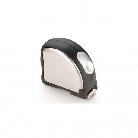 TROIKA TAP14/ST tape measure 5 m Plastic, Stainless steel Black, Silver