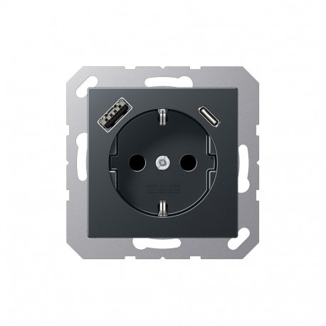 "Jung A1520-15CAANM SCHUKOsteckdose m.USB Typ AC"