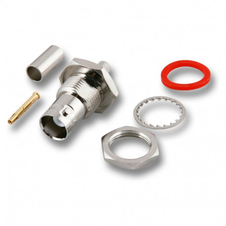 "EFB BNC Einbaubuchse, Crimpversion RG58 50 Ohm mit Masseisolation"