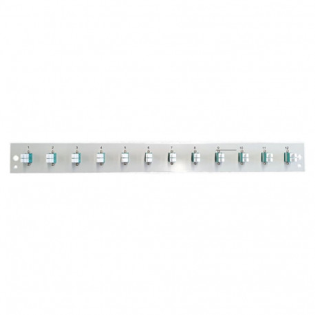 EFB esipaneel varustatud 12x LC Duplex Kupplung OM3, must