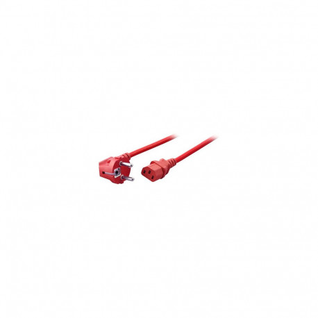 "EFB Netzleitung Schutzkontakt 90 - C13 180, rot, 3,0 m, 3 x 1,00 mm"