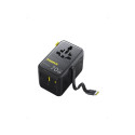 EnerCore laadija CG11 keritava kaabliga 2AC+2U+70W, must