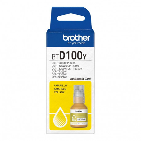 Brother täitetint BTD100Y 48.8ml originaalne suure mahutavusega riputatav karp sobib DCP-T530DW, DCP