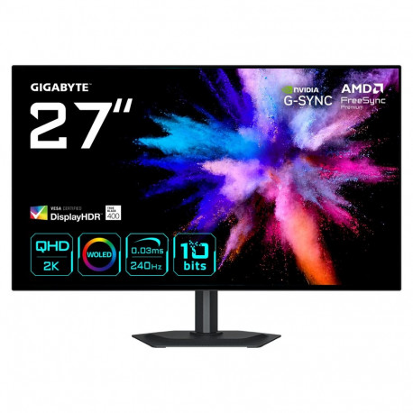 GIGABYTE monitor GO27Q24G 68,6cm/27" (2560x1440) WQHD WOLED 0,03ms 240Hz HDMI DisplayPort USB-C HDR 