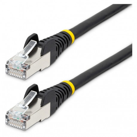 "STARTECH.COM 1m CAT6a Ethernet Cable Black Low Smoke Zero Halogen LSZH 10GbE 100W PoE S/FTP Snagles
