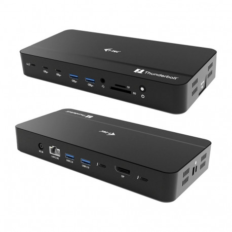 "D I-TEC TB5 Triple DisplayDS 2xTB5 1xDP 1x2,5GLAN 1xM.2 slot 1xAudio/Mic 2xUSB-C Gen2 2xUSB-A Gen2 