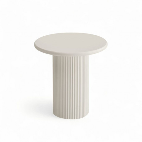 Diivanilaud WAVE ø50 cm, valge