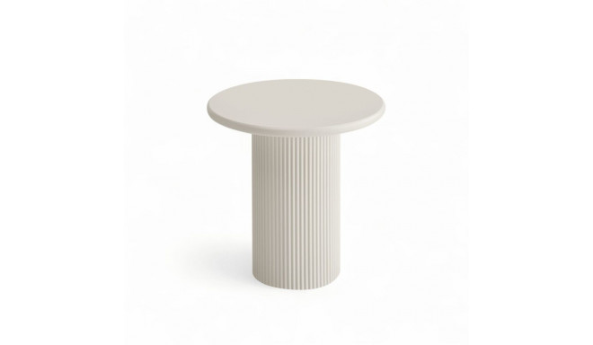 Diivanilaud WAVE ø50 cm, valge