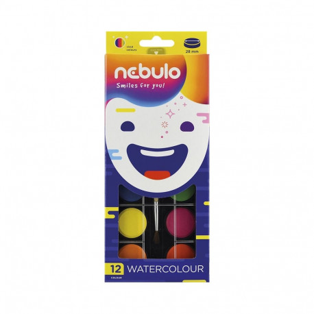 WATERCOLOUR SET. 12. 28 MM. NEBULO
