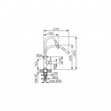 KITCHEN MIXER DISTANZA SENSOR FLEXSPOUT